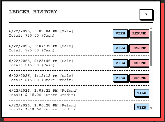 FreePOS Terminal Interface